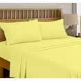 thumbnail image 3 of Royale Linens 300 Thread Count 100% Long Staple Combed Cotton Flat Sheet - Super Soft - Top Sheet - Full Flat Sheet Sold Separately - Breathable, Cool & Crisp Percale Flat Sheet Only (Full, Yellow), 3 of 10