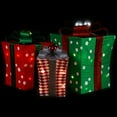 thumbnail image 3 of Northlight Lighted Gift Wrapped Presents Outdoor Yard Christmas Decoration - 13" - Set of 3, 3 of 6