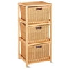 Neu Home 3-Drawer Willow Chest With Wood Frame