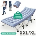 thumbnail image 4 of Oversize Folding Camping Cot with Mattress, Heavy Duty Adult Camping Bed, Supports 700/900 Lbs, Portable with Carry Bag, Mattress Available Separately, 4 of 13