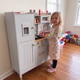 thumbnail image 4 of Pirecart Kids Play Kitchen, Height Adjustable Wooden Kitchen Playset with Realistic Lights & Sounds and Cooking Accessories, Gray, 4 of 9