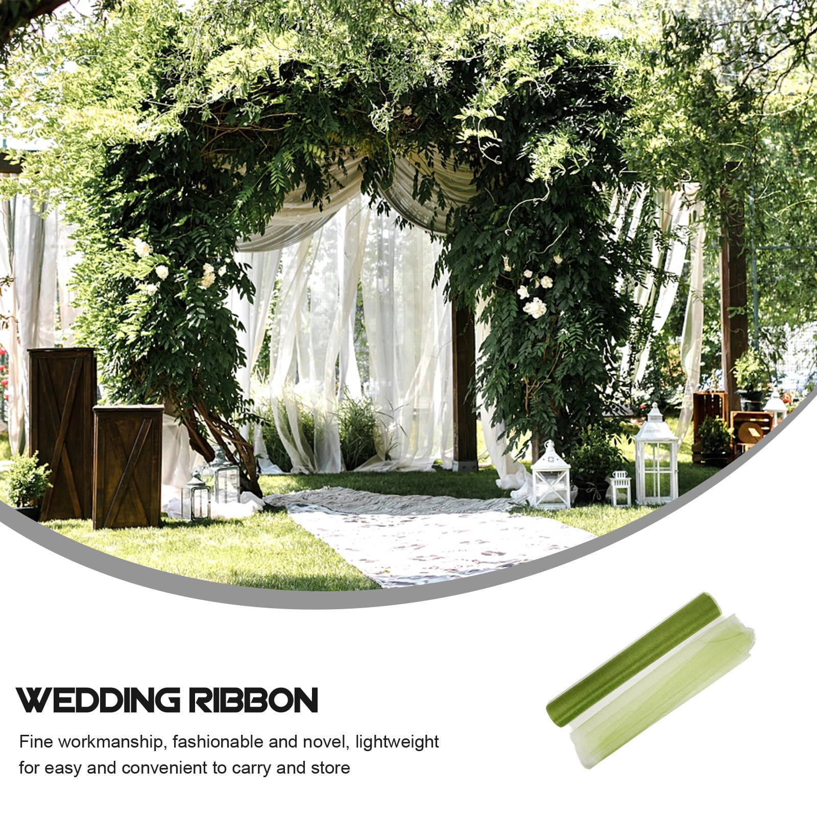 UPOUART 1Pcs Wedding Ribbon Wedding Party Decoration Green For Women Hair Bows