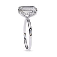 thumbnail image 3 of AFFY Hidden Halo Engagement Ring for Women, 2.50 Carat (ctw) Radiant and Round Cut Lab Grown Diamond Solitaire Ring In 14K White Gold Over Sterling Silver F-G-H, SI Quality Ring Size-5, 3 of 6