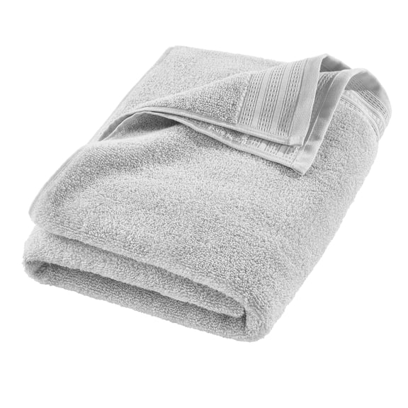 Hotel Style Egyptian Cotton Tencel Lyocell Bath Towel, Platinum Silver