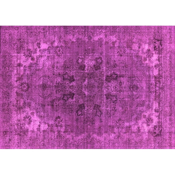 Ahgly Company Indoor Rectangle Oriental Pink Industrial Area Rugs, 2' x 5'
