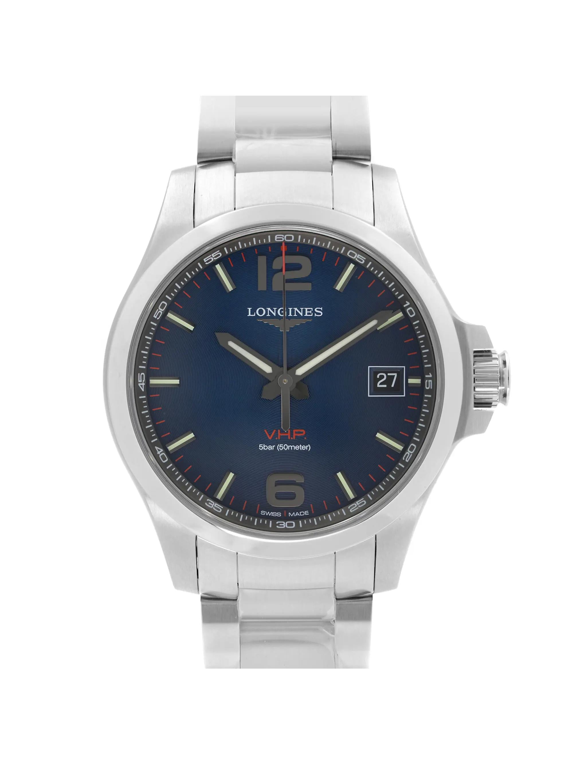 Longines Conquest V.H.P. 41mm Quartz Watch with Blue Djibouti Ubuy