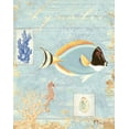 thumbnail image 2 of Paul Brent 12x14 White Modern Wood Framed Wall Art Titled - Aquatic, 2 of 5