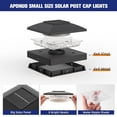 thumbnail image 3 of Solar Post Caps Lights Fence Post Solar Lights Outdoor For Wooden Posts Post Solar Lights For Patio Garden Porch Fence Lights Solar Powe Cool String of Lights Indoor Solar Fence Lights Outdoor Lights, 3 of 3