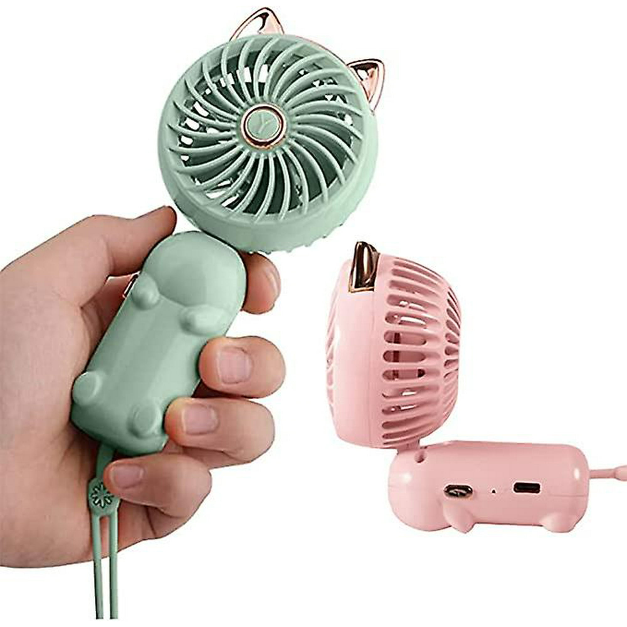 Handheld Personal Mini Fan USB Rechargeable Portable Fan Cooler With