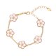 thumbnail image 1 of Versátil Pulsera Doble con Cinco Flores Pequeñas Como Regalo para Parejas, 1 of 4