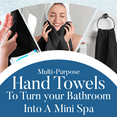 thumbnail image 4 of Dan River Hand Towel pack of 6 Quick Dry And Absorbent Cotton Towels for Bathroom - Black 16x28in, 4 of 10