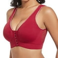 thumbnail image 5 of Everyday Bras for Women Workout for Women Sports Bra Pack of Bras Women Bras Wireless Front Closure plus Size Sports Bras for Women 2x Pack of Bra Womens plus Size Bras High Intensity Red 3XL, 5 of 6
