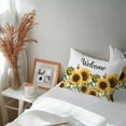 thumbnail image 7 of Waterproof Throw Pillow Covers Set of 2, 20x12 Inch Sunflower Decorative Pillowcases Outdoor Pillow Slip Cushion Covers Set for Couch Tent Summer Botanical Floral Welcome, 7 of 7