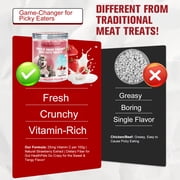 Freeze Dried Yogurt Dog Cats Treats with Strawberry Blueberry Cranberry Mixed Flavours 100g, High Protein Yogurt Snacks for Cats Dogs Training