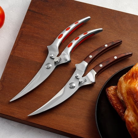 Springback Scissors Kitchen Scissors Stainless Steel Manual Chicken Bone Fish Scale Clean ...