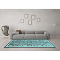 thumbnail image 3 of Ahgly Company Indoor Rectangle Abstract Light Blue Modern Area Rugs, 5' x 7', 3 of 4