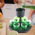 thumbnail image 4 of Dispensador de vinos Dispensadores a prueba de derrames portátiles para exteriores Festival de fiesta de playa Celebración Herramientas de beber con 6 gafas Eigraketly HA011867-00, 4 of 7
