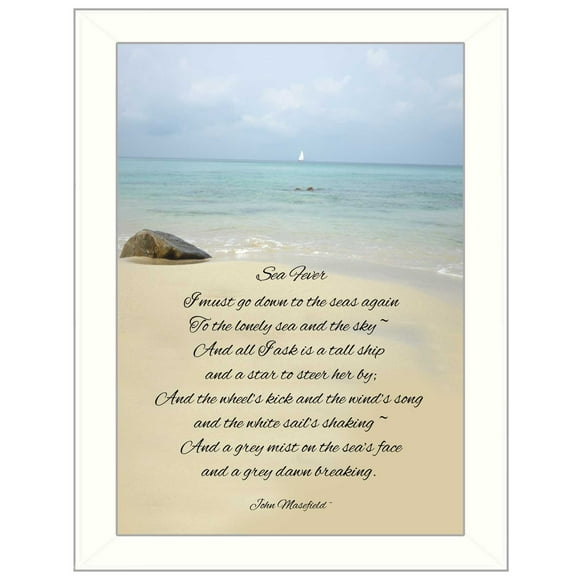 TrendyDecor4U Sea Fever Printed Wall Art ME37-712W