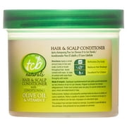 TCB Naturals Conditioner Hair & Scalp Olive Oil & Vitamin-E Jar, Dry Hair,10oz. Moisturizing