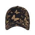 thumbnail image 2 of Daiia Modern Golden Butterfly print Baseball Cap Men Women Golf Dad Hat Adjustable Original Classic Low Profile Hat Unconstructed Plain Cap, 2 of 9