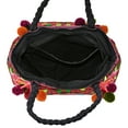 thumbnail image 4 of Chic & Beautifully Embroidered Red & Pink Flower Garden Handbag, 4 of 5