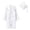 White, variant on Graduation Kindergarten Cap Gown Set with Tassel Shiny Zipper Unisex Graduation Gown with Pockets Graduation Outfit Kids Graduation Dress for Toddlers and Children 2-13 Years