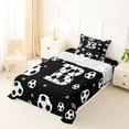 thumbnail image 5 of Erosebridal Kids Football Print Letter B Twin Sheet Sets,Soccer Ball Games Bedding For Ball Boys 3-Piece, 5 of 6