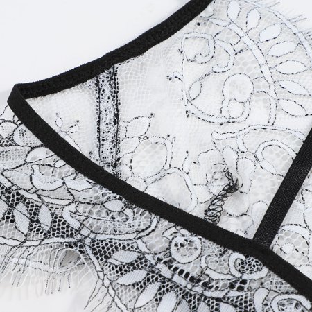 

Aayomet Womens Lingerie Crotchless Women Lingerie Bodysuit Babydoll One Piece Lace Halter Teddy Chemise Sleepwear White 3XL