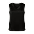 thumbnail image 4 of LIZUOJUNF Women's Silk Satin Tank Tops Casual Camisoles V Neck Sleeveless Business Work Blouses Dressy Summer Shirts, 4 of 4