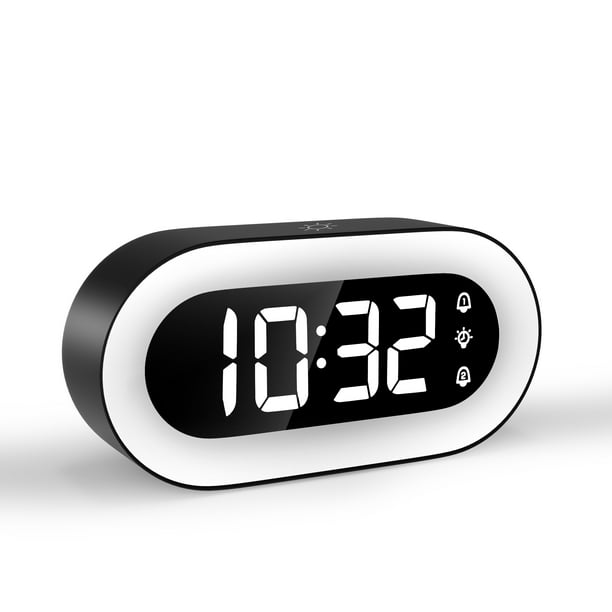 Digital Alarm Clocks for Bedrooms,Alarm Clock for Kids，Desktop Alarm Clock with Light，Musical