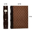 thumbnail image 3 of Bellagio-Italia Tuscany CD/DVD Storage Binder - Chestnut - Leather - 48-Disc Capacity - Storage Organizer for DVDs, CDs, Blu Rays, & Video Games - Acid-Free Binder Organizer Sheets - 1 Pack, 3 of 6
