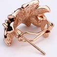 thumbnail image 5 of Yoursfs Vintage Black Flower Stud Earrings for Women Unique Enamel Floral Gold Plated Piercing Earrings with Omega Closure Clasp Hypoallergenic Jewelry, 5 of 8