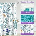 thumbnail image 4 of Cortina de Baño Dznils de Tela Floral Azul Impermeable 72 x 72 con 12 Ganchos, 4 of 11