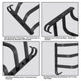 thumbnail image 4 of Towel Rails Wall Mounted 3 Tier Towel Rack With Hooks Space Aluminum Towel Rack Bathroom Towel Holder No Fading Towel Shelves For Kitchen Bathroom Toilet Hotel Office (Black,50CM), 4 of 7