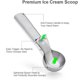 thumbnail image 2 of Cuchara para helado de acero inoxidable de primera calidad con gatillo, apta para lavavajillas, cuchara para helado de metal resistente con mango anticongelante, perfecta para yogur helado y helado, 2 of 7