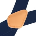 thumbnail image 3 of Buyless Fashion Button End Logger Work 2 Pack Suspenders for Men - 48" Adjustable Straps 1 1/4" - X Shape - 5125-2-Navy, 3 of 7