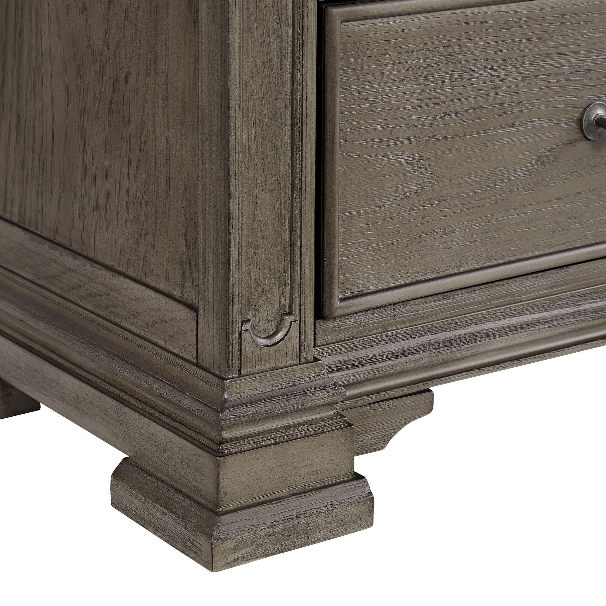 Picket House Furnishings Paterson  3-Drawer Nightstand  (Sliding Top) in Grey