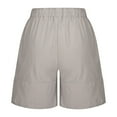 thumbnail image 5 of Edvintorg Plus Size Women Clothings Women's Lightweight Shorts Casual Drawstring Comfy Shorts Pants Elastic Waist Shorts Female Gray XXXXL, 5 of 7