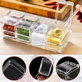thumbnail image 3 of Caja de especias de cocina de 4 piezas, caja de condimentos acrílica, recipiente transparente para especias, tarro de especias, con cuchara y tapa, para sal, pimienta, azúcar, especias, azúcar, 3 of 6