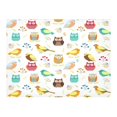 thumbnail image 3 of BSDHOME Blue Red Hispter Owl Tablecloth Sets 52x70 Inches - Little Bird Floral Sofa Table Cloth Cover for Dinner Party Decoration, 3 of 5