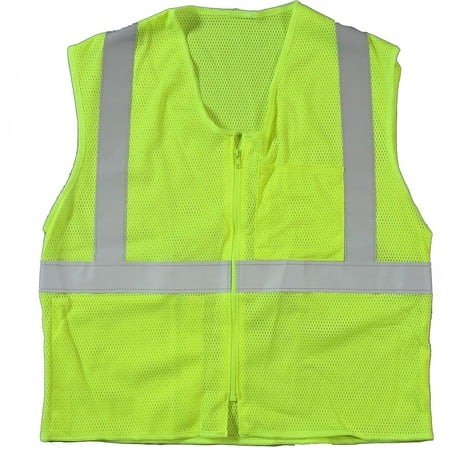 

Mutual Industries High Visibility Sleeveless Safety Vest ANSI Class R2 Lime 4XL/5XL (17005-139-7)