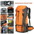thumbnail image 4 of SHANNA 70L Waterproof Hiking Camping Backpack with Rain Cover Camping Rucksack Lightweight Hunting Rucksack, Orange, 4 of 8