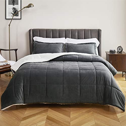 Dark Grey Bedsure Luxurious Micromink Sherpa Twin Comforter Set 2 Pieces 1 Comforter 68x88 and 1 Pillow sham Reversible Down Alternative Comforter Machine Washable Dark Grey Bedsure Luxurious Micromink Sherpa Twin Comforter Set 2 Pieces 1 Comforter 68x88 and 1 Pillow sham Reversible Down Alternative Comforter Machine Washable