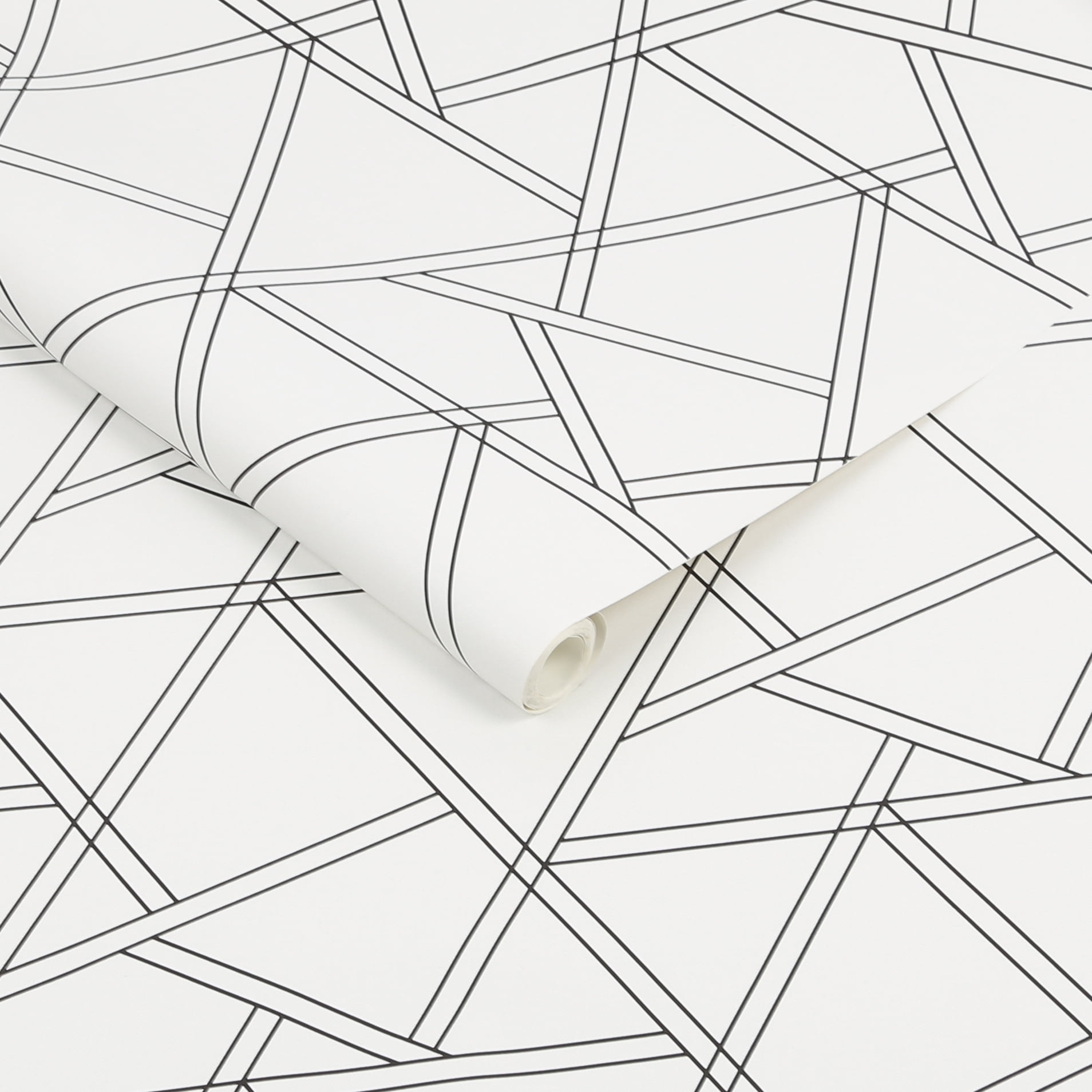 Transform White Geo Peel and Stick Wallpaper