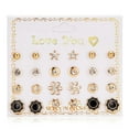 thumbnail image 3 of Xihbxyly Juego de Pendientes de Perlas, Pendientes de Cristal, Joyería de Estilo Europeo, Accesorios de Moda para Mujer, Regalo de Boda, Paquete Variado de 12 Pares., 3 of 7