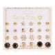 thumbnail image 2 of Pendientes para mujer, regalos para mujer, doce pares de pendientes, juego de pendientes de perlas de cristal, pendientes de moda para mujer., 2 of 5
