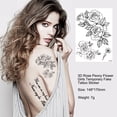 thumbnail image 3 of 1 hoja 3D Big Rose Peony Flower Girls falso temporal yeacher Etiqueta engomada del tatuaje, 3 of 5