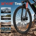 thumbnail image 6 of iSinwheel 500W Electric Bike Adult,26" Mountain Bicycle Professional ,Front Dual Shock Absorption Ebike,Up 20MPH,35 Miles,36V 10.4AH Removable Battery, 6 of 8