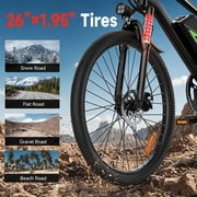iSinwheel 500W Electric Bike Adult,26 Mountain Bicycle Professional ,Front Dual Shock Absorption Ebike,Up 20MPH,35 Miles,36V 10.4AH NonRemovable Battery