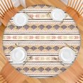 thumbnail image 2 of Elasticized Round Tablecloth with Bohemian Floral Print, Secure Fit for 52-56 Inch Tables, Ideal for Dining Party, 2 of 7